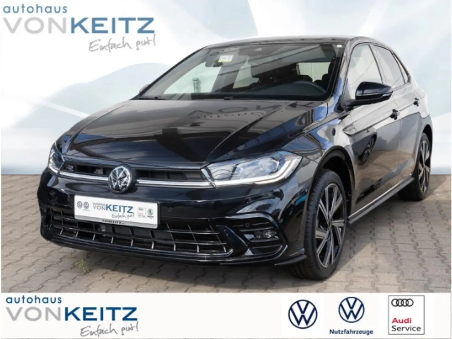 Volkswagen Polo R-Line 1.0 TSI Sportpaket Navi Digitales Cockpit L Noir - 1