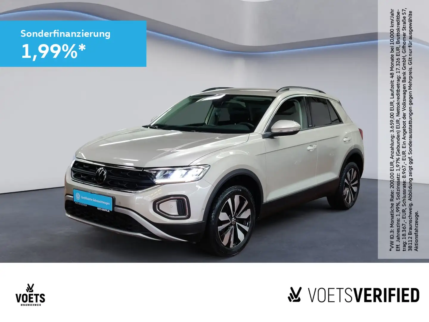 Volkswagen T-Roc Move 1.0 TSI LED+RearView+App-Connect Silber - 1