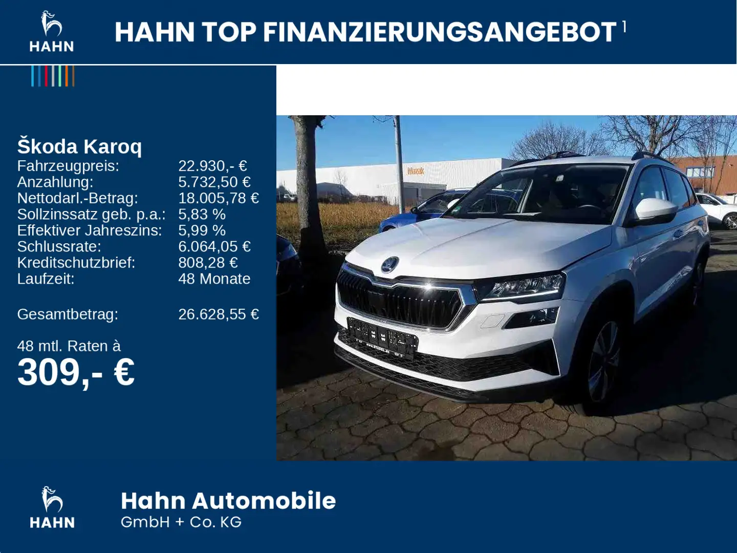 Skoda Karoq 1.5TSI Ambition NAVI PDC APP LED Sitzh Weiß - 2
