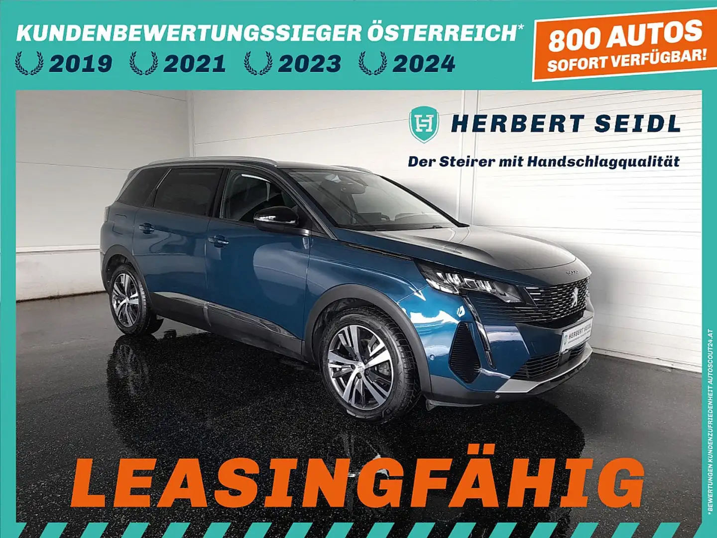 Peugeot 5008 ALLURE 130 BlueHDI Aut *18 ZOLL / VOLL LED / NA... Blau - 1