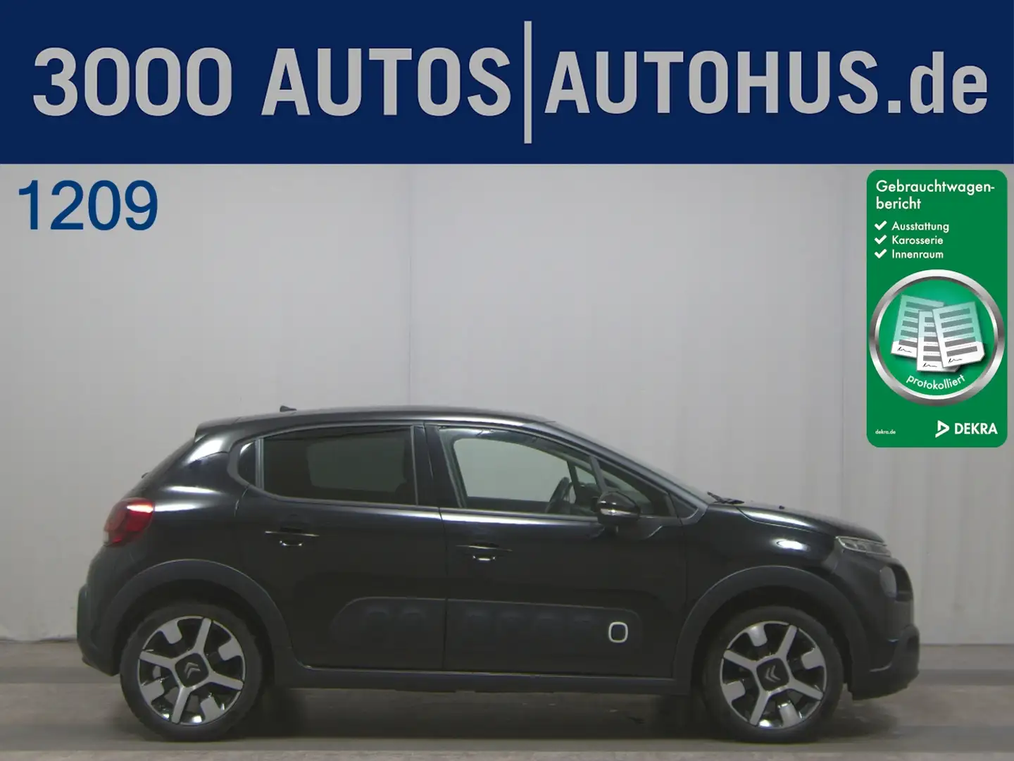Citroen C3 1.5 BlueHDi Bluetooth Pano Shz LED -TFL Schwarz - 1