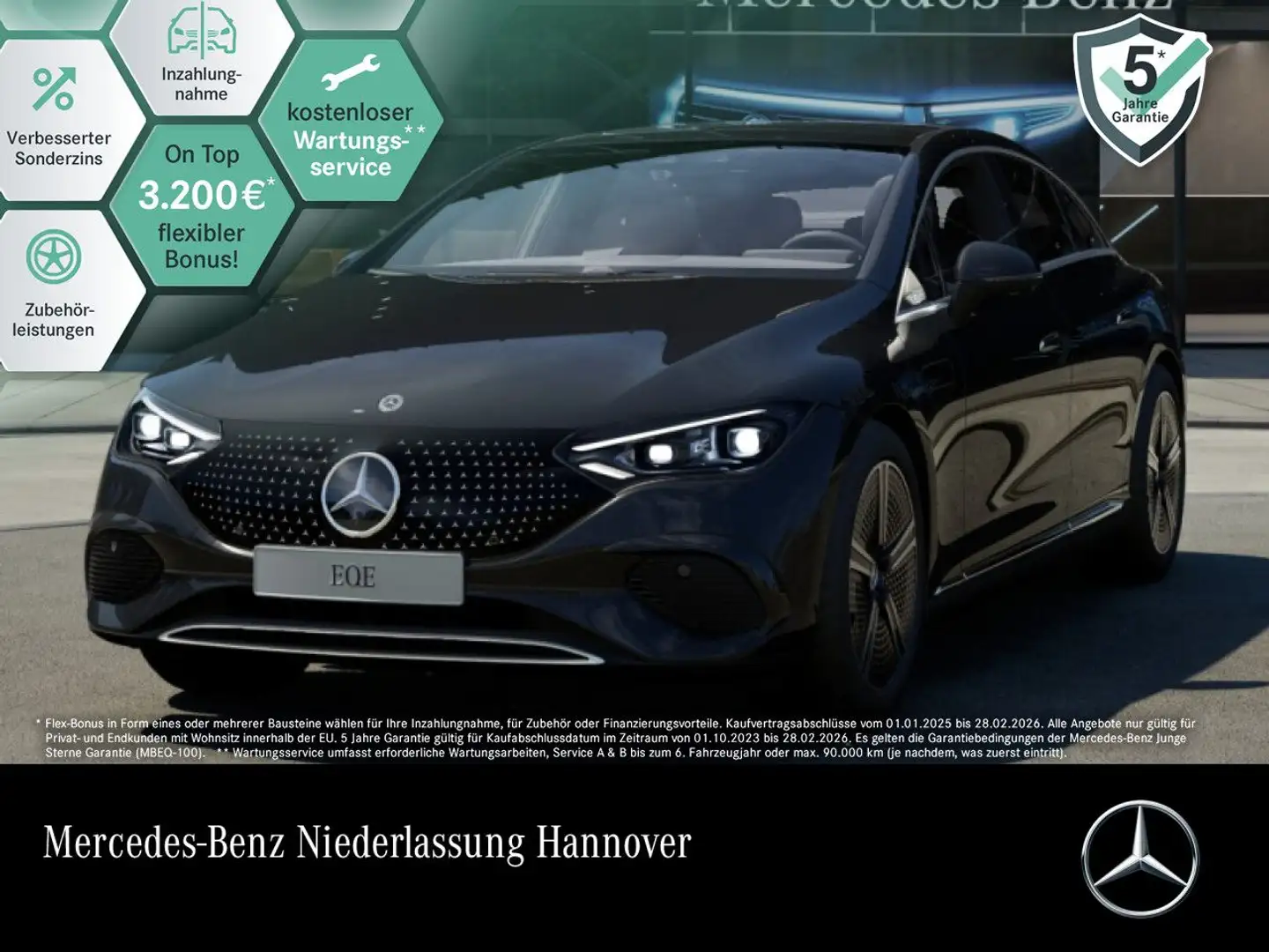 Mercedes-Benz EQE 300 Burmester 3D Fahrass 360° Pano Distr. PTS Schwarz - 1