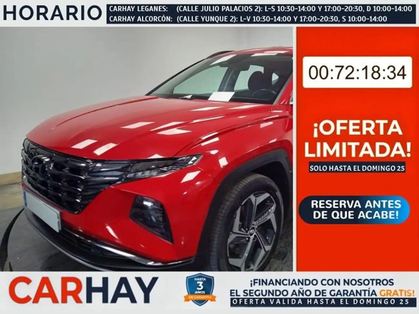 Hyundai TUCSON 1.6 TGDI PHEV 195KW MAXX AUTO 4X4 Rouge - 1