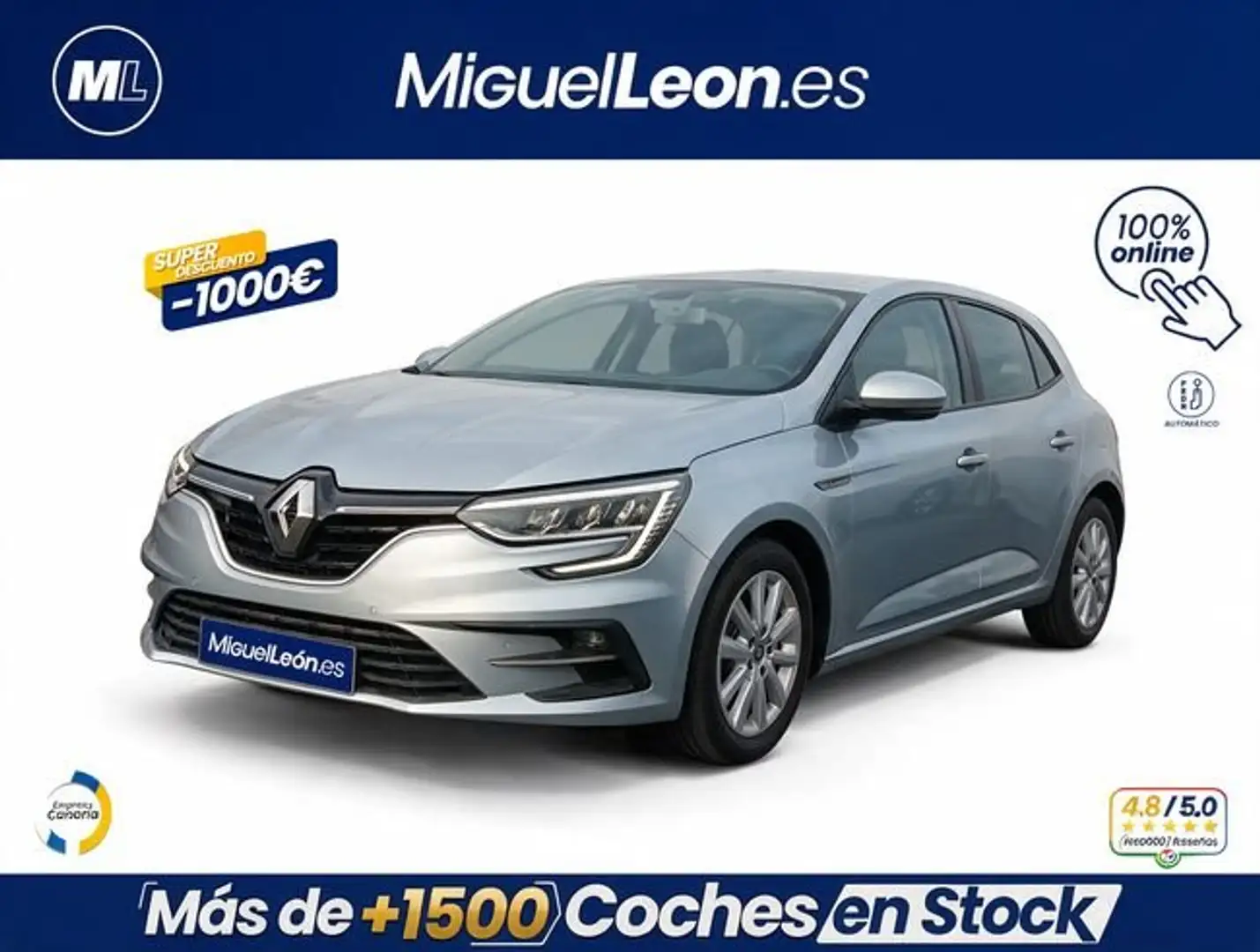 Renault Megane Techno E-Tech Híbrido Ench. 117kW Gris - 1