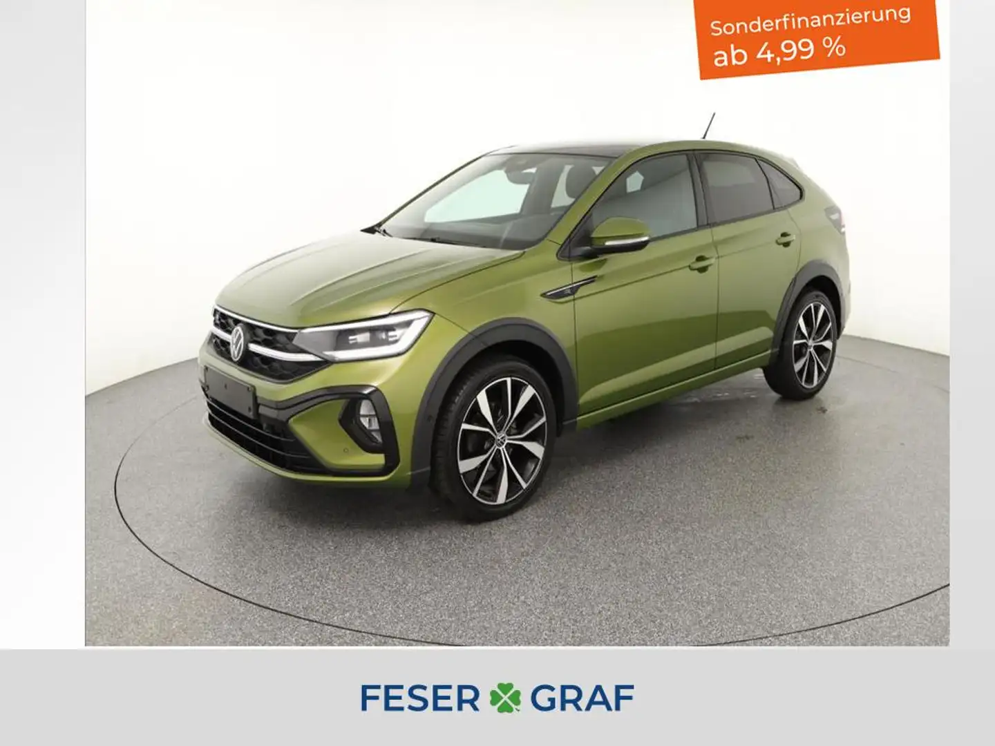 Volkswagen Taigo R-Line 1.5 TSI DSG Pano Matrix Navi RFK ACC Grün - 1