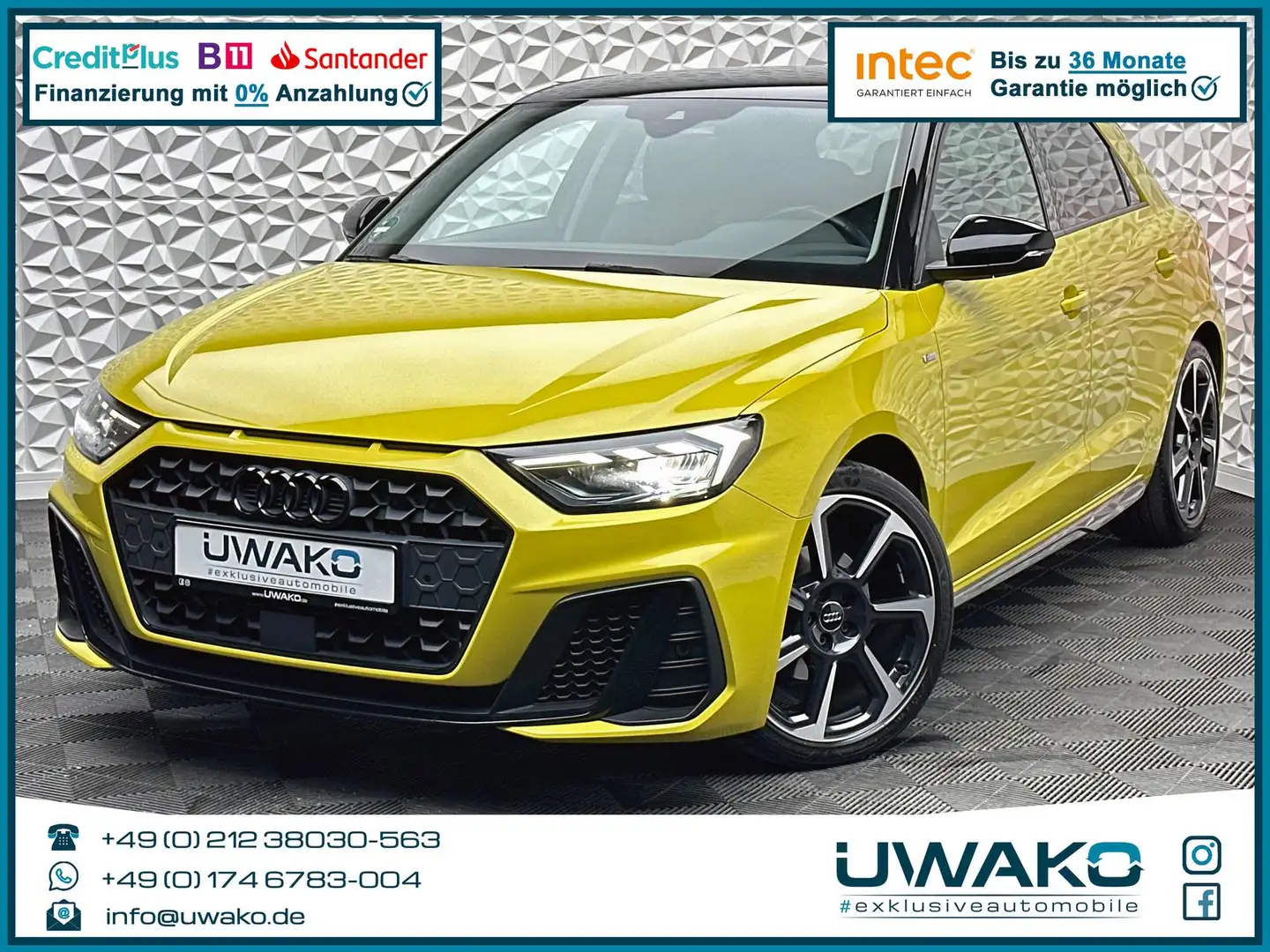 Audi A1 30 TFSI S-LINE/EDITION-ONE/PDC/RCAM/VIRTUAL Jaune - 1