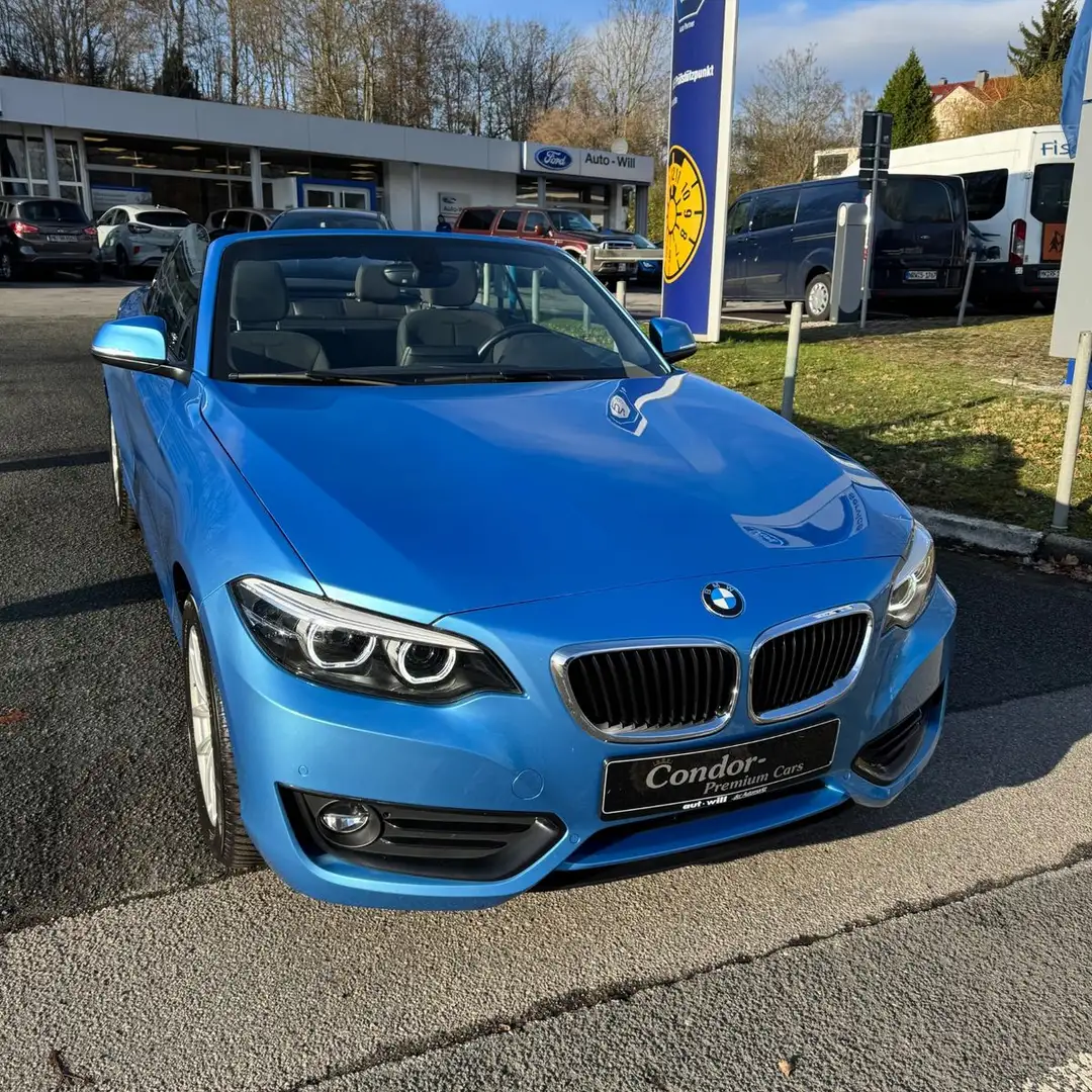 BMW 218 i Cabrio Advantage Blau - 2