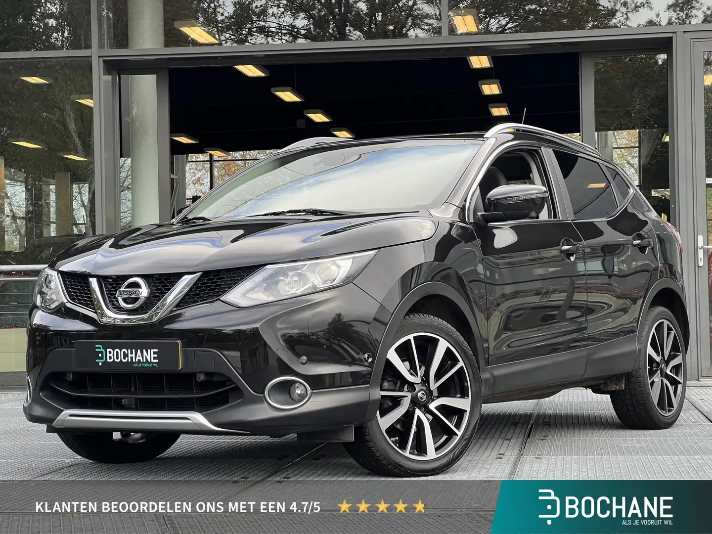 Nissan Qashqai 1.2 Tekna | Trekhaak | Leer | Navigatie | Panorama Zwart - 1