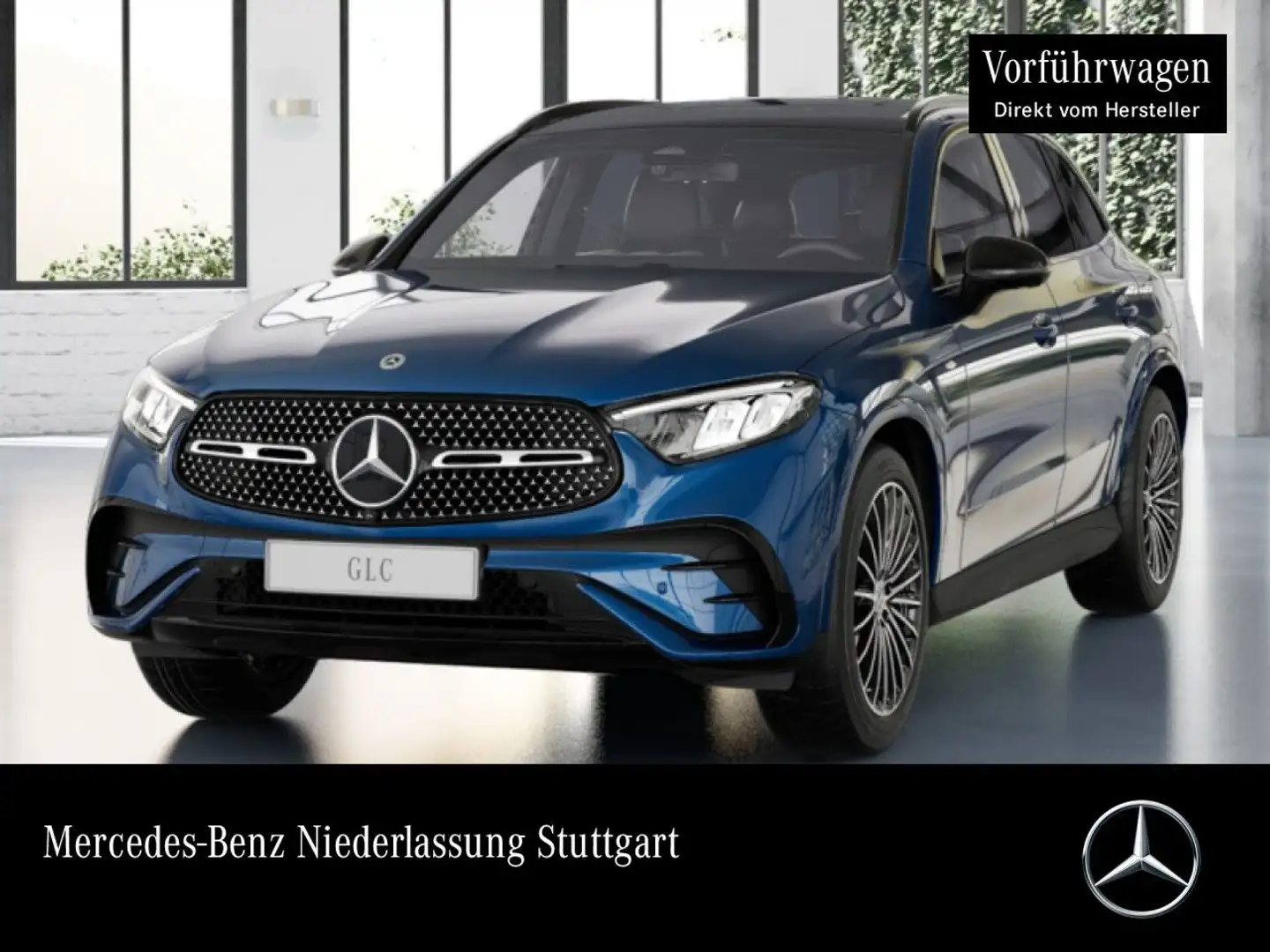 Mercedes-Benz GLC 300 de 4M AMG+NIGHT+PANO+360+AHK+LED+TOTW+9G Blau - 1