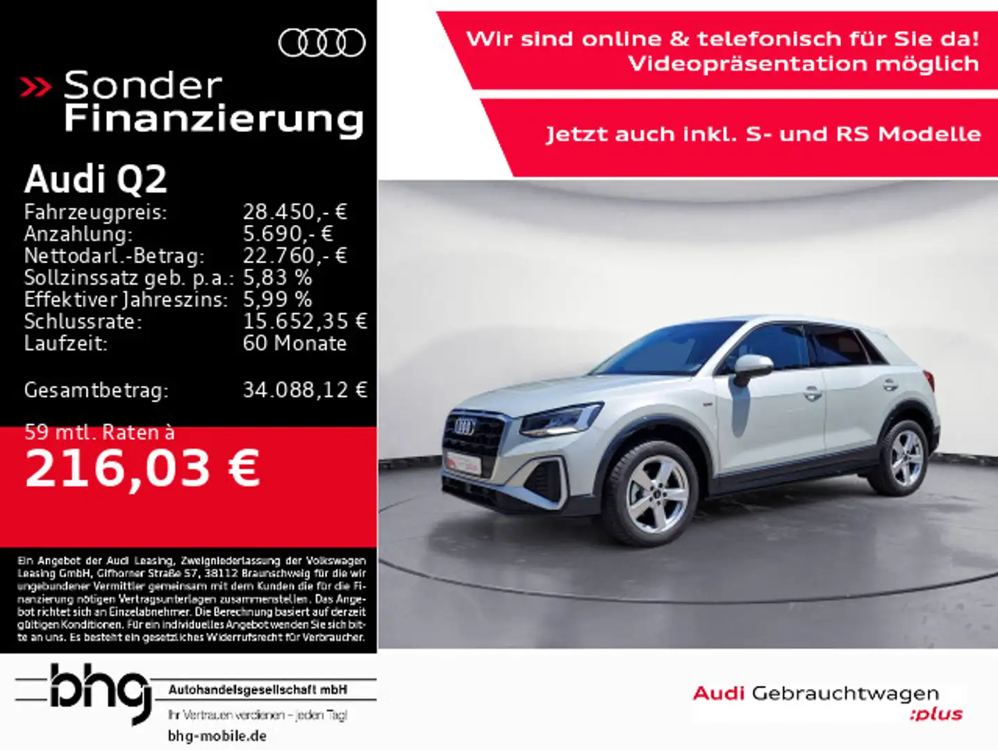 Audi Q2 35 TFSI S tronic S line Argent - 1