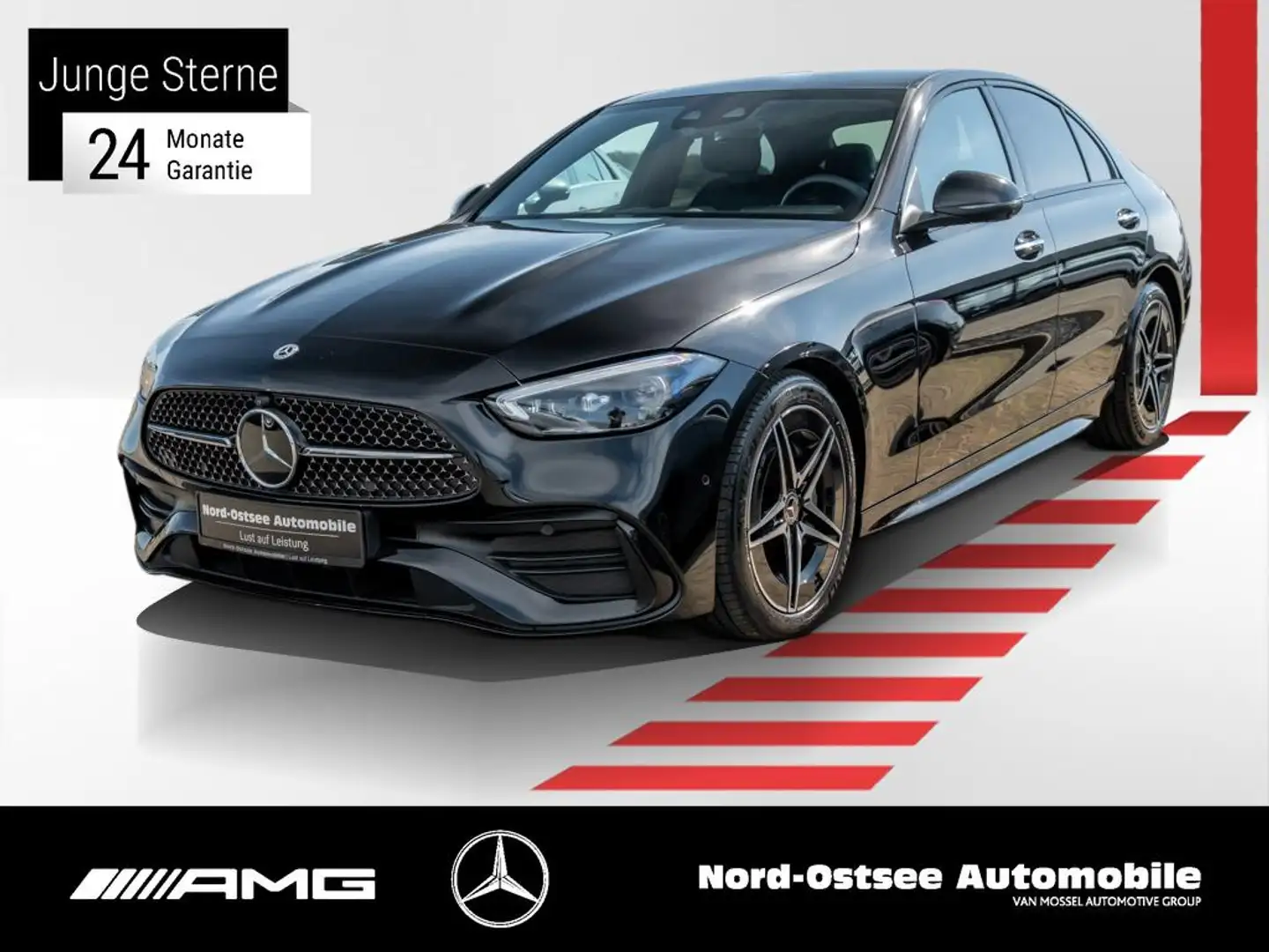 Mercedes-Benz C 300 d AMG PREM. NIGHT DISTRO KEYLESS 360° Noir - 1