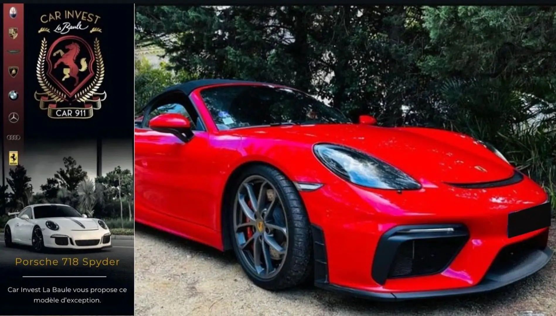 Porsche 718 spyder boxster ges 918 configuration usine Rot - 1