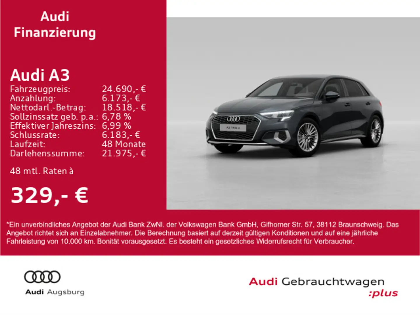 Audi A3 1.4 Sportback advanced 40 TFSIe *ACC*NAVI*17* Grau - 1