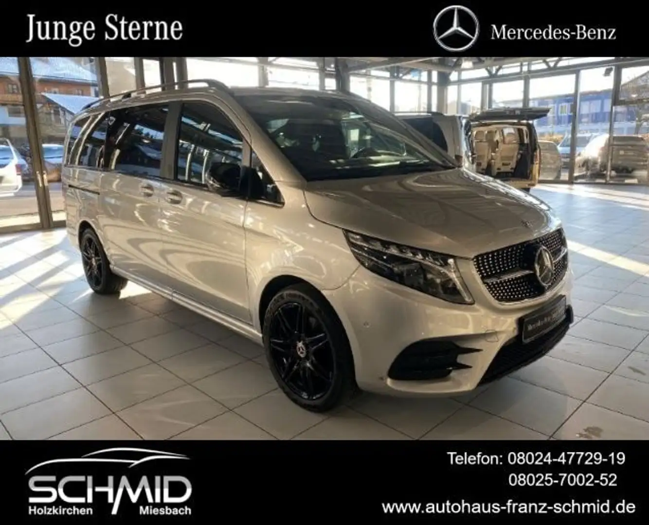 Mercedes-Benz V 300 d 4MATIC EXCLUSIVE EDITION Lang Voll SHZ h Argent - 1