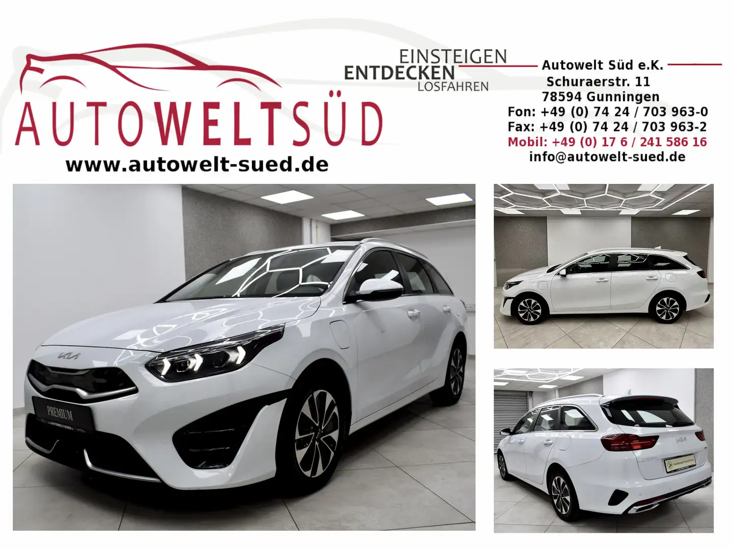 Kia Ceed SW / cee'd SW 1.6 GDI DCT OPF Plug-in-Hybrid Vision RCam Apple Weiß - 1