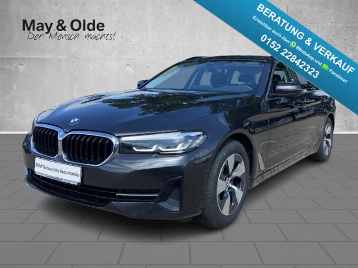 BMW 520 D A Luftfederung AHK-klappbar AHK Navi Digitales C Grau - 1