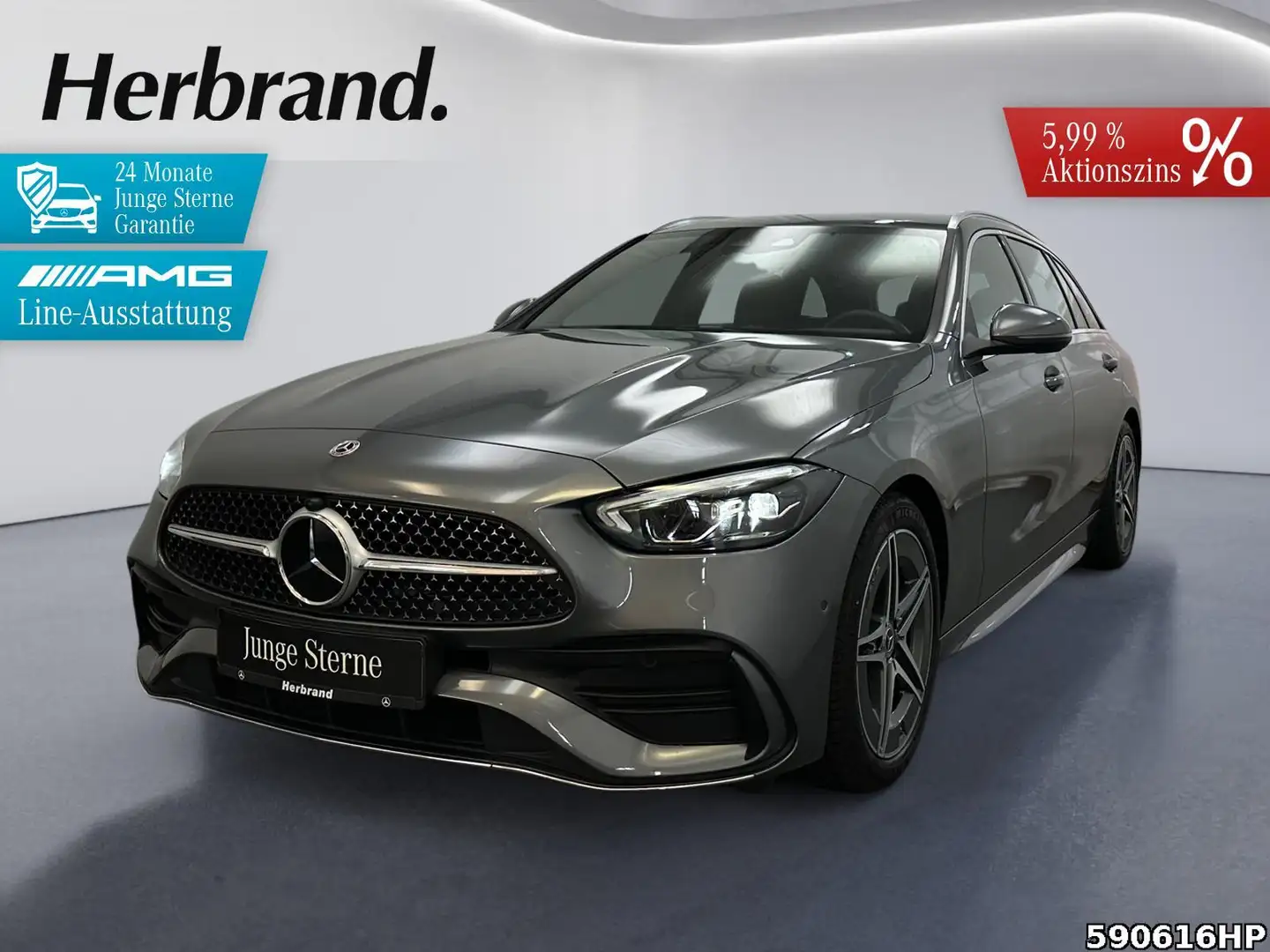Mercedes-Benz C 220 d T AMG AHK Distronic CarPlay Grau - 1