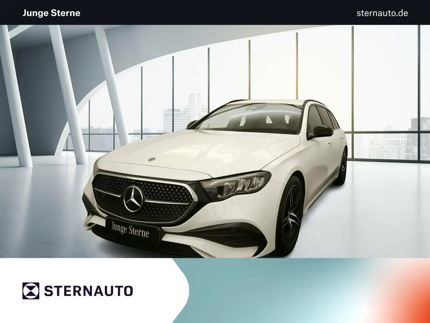 Mercedes-Benz E 220 E 220 T d AMG Advanced Night AHK Distro Ambiente R Weiß - 1
