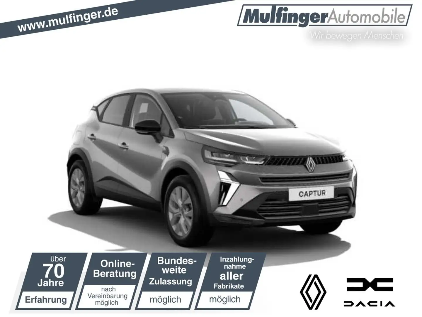 Renault Captur Evolution TCe 100 LPG SHZ EPH Kamera Navi LED Grau - 1