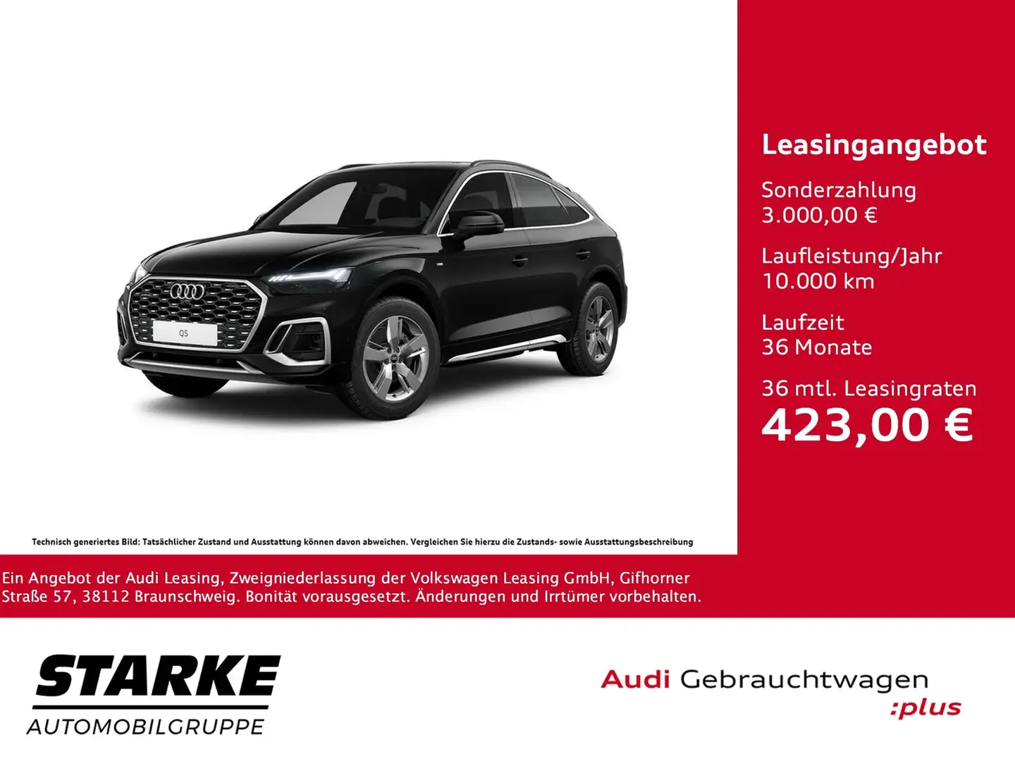 Audi Q5 Sportback 40 TDI S tronic quattro S line Noir - 1