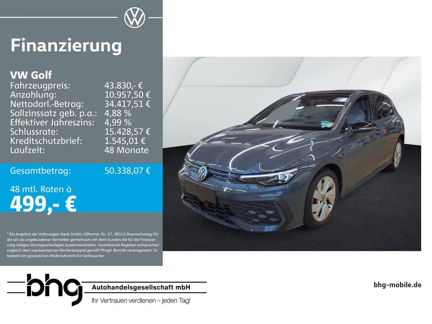 Volkswagen Golf GTE GTE 1.5eHybrid OPF DSG Mode3 BlackStyle AHK Grau - 1
