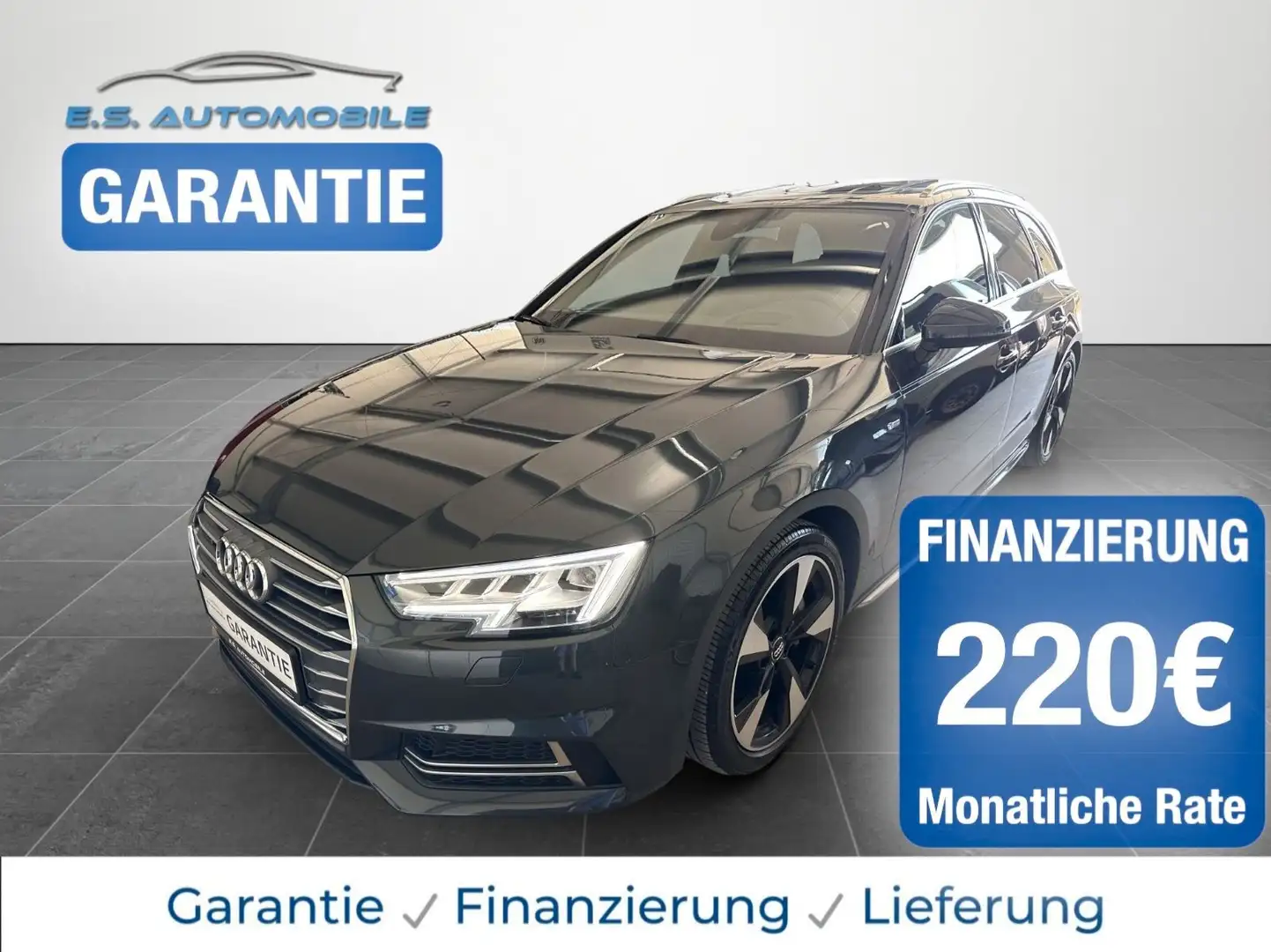 Audi A4 2.0 TDI quattro Sport S-Line GARANTIE/LEDER Gris - 1