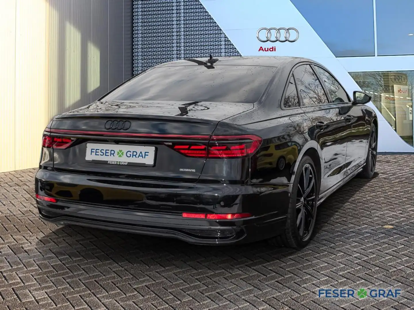 Audi A8 50 TDI qu. 2x S line Matrix/HuD/Pano/B&O Negro - 2