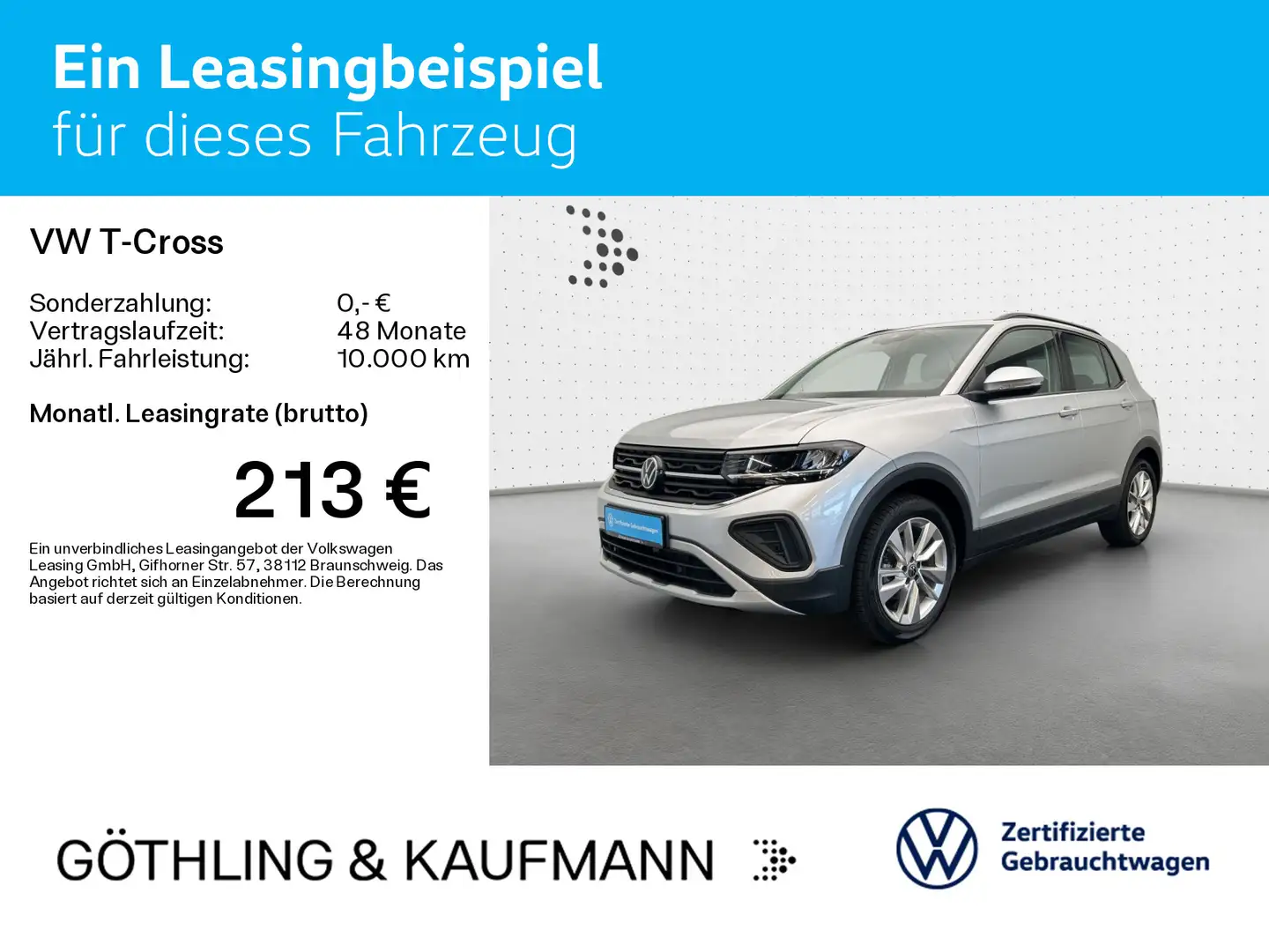 Volkswagen T-Cross Life 1.0 TSI*NAVI*SHZ*ASG*BEATS*IQ-Drive Silber - 2