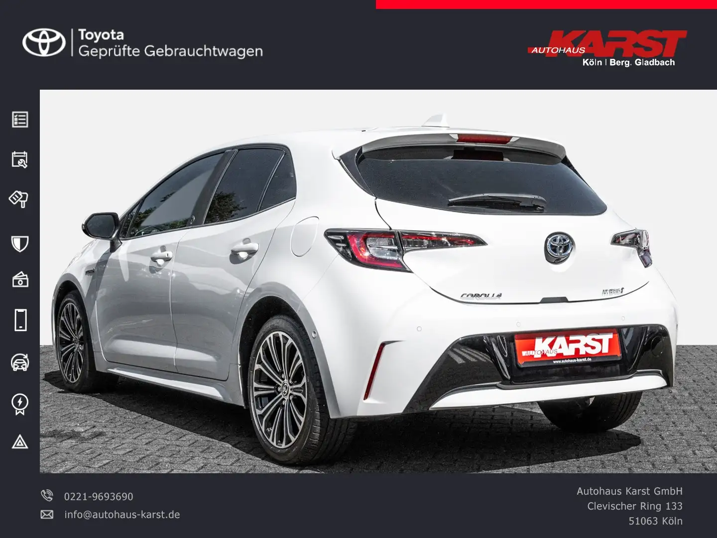 Toyota Corolla Hybrid 1,8 Kamera PDC  Color Blanc - 2