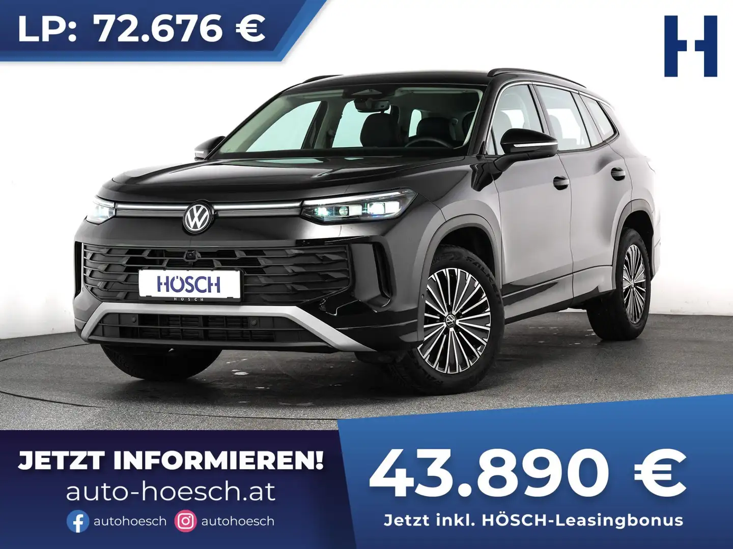 Volkswagen Tayron TDI Life 4Motion AHK 7-SITZE TOP EXTRAS -40% Schwarz - 1