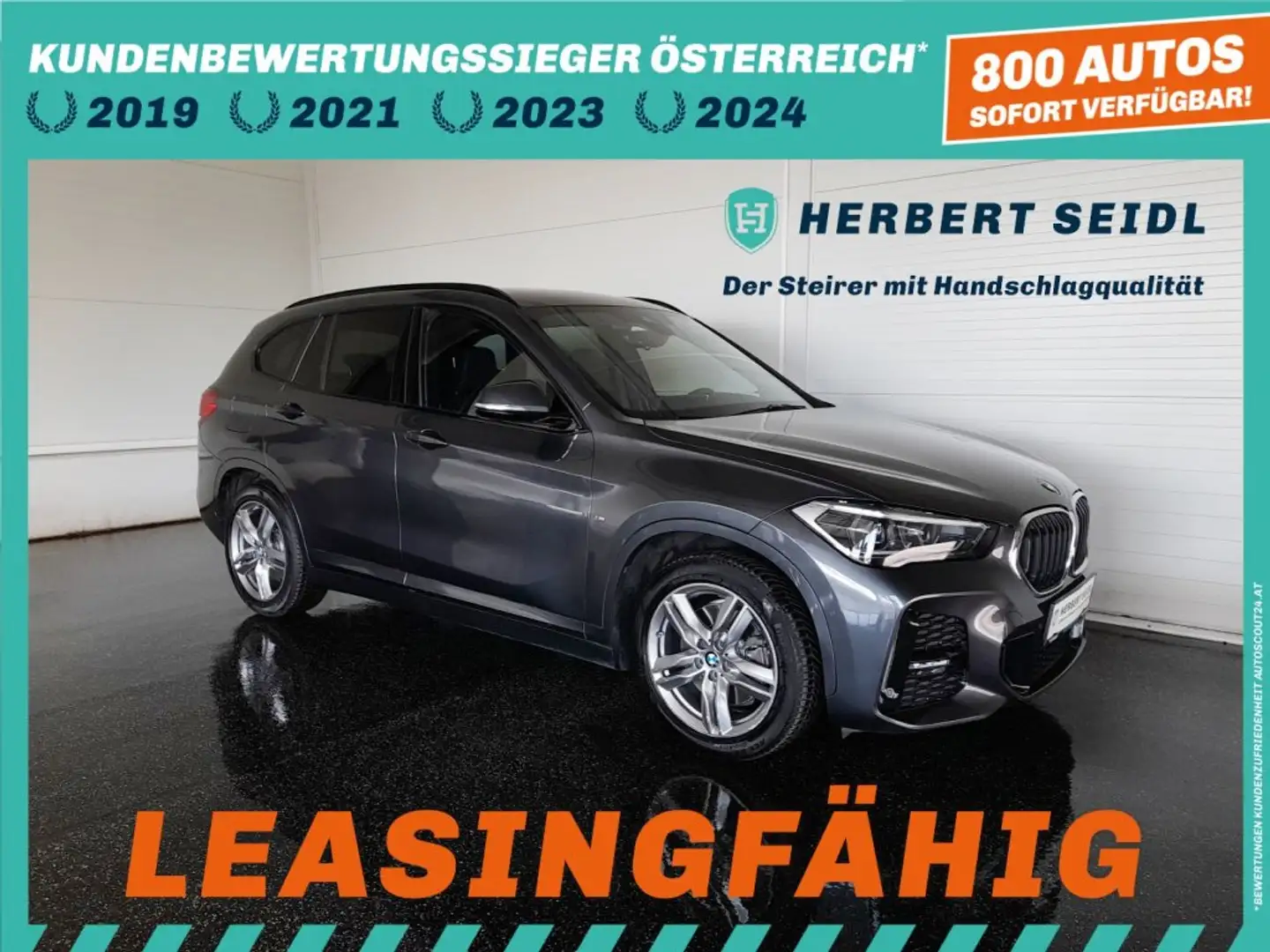 BMW X1 20d M-SPORT 4x4 Aut. *VOLL LED / NAVI / ACC / AHV & KAMERA / HEAD-UP / TEILLEDER & MEMORY* Grau - 1