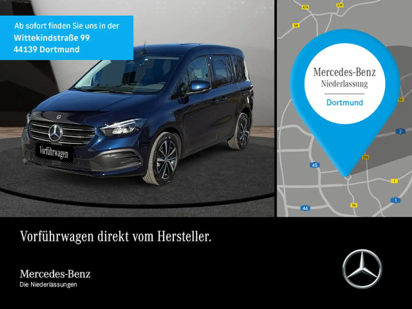 Mercedes-Benz T-Class T 180 d EDITION+PROGRESSIVE+Klima+Navi+MBUX+ParkP Bleu - 1