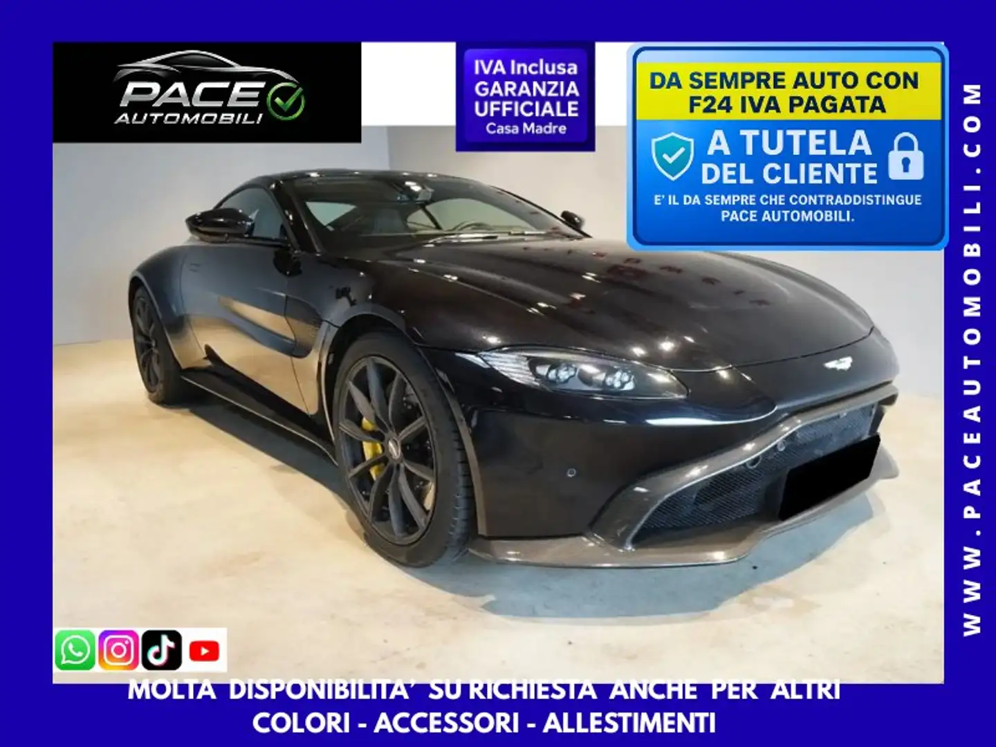 Aston Martin Vantage VANTAGE V8 BLACK PACK LED PDC NAVI KAMERA Noir - 1