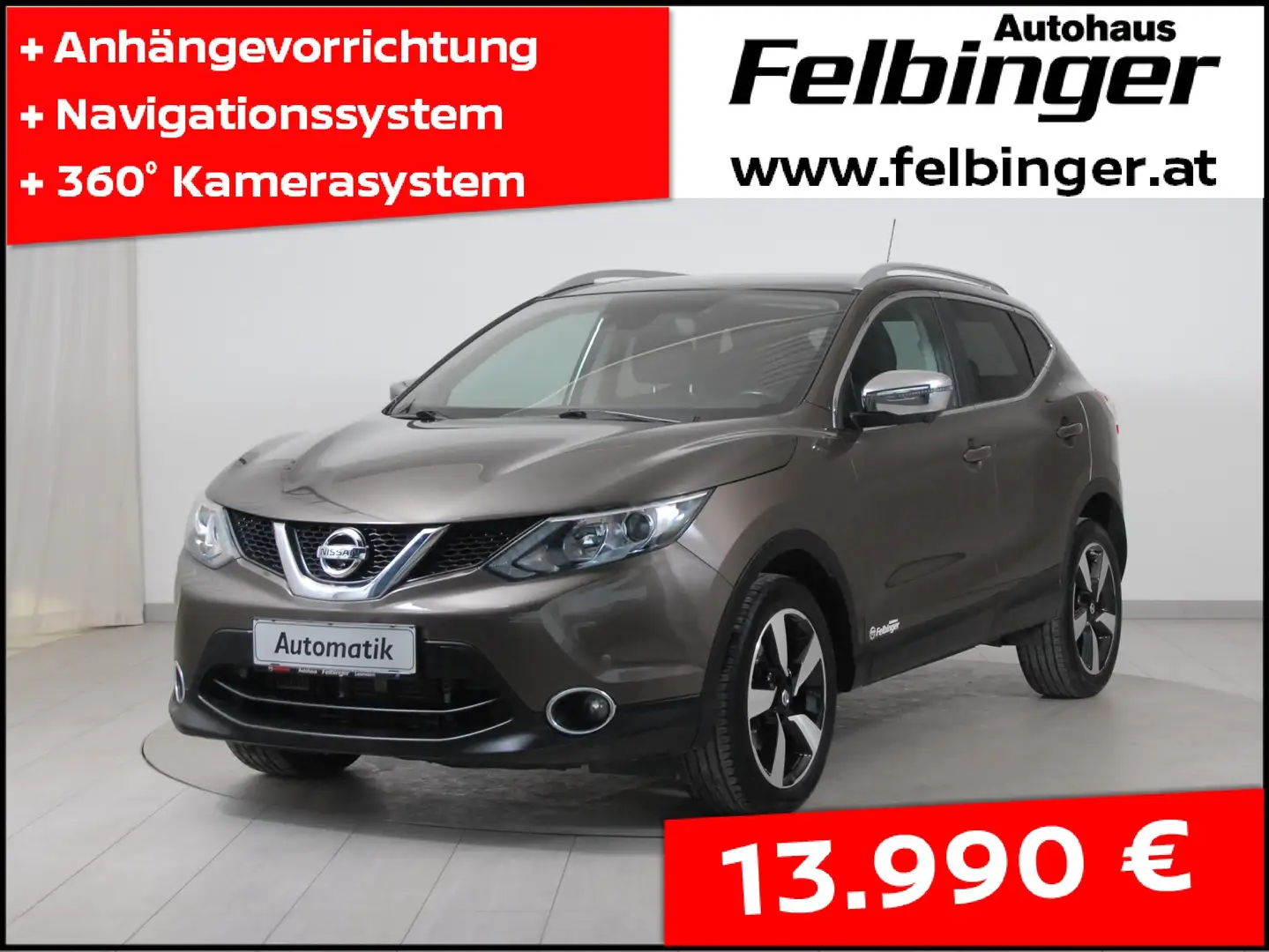 Nissan Qashqai N-Connecta 1.6 dCi Aut. *Navi, 360° Kamera, SH* Braun - 1