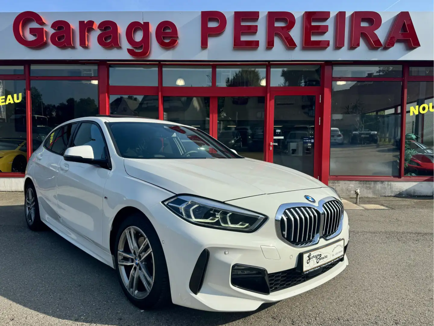 BMW 118 i M SPORT PAKET PANO CUIR NAVI 1 HAND Blanc - 1
