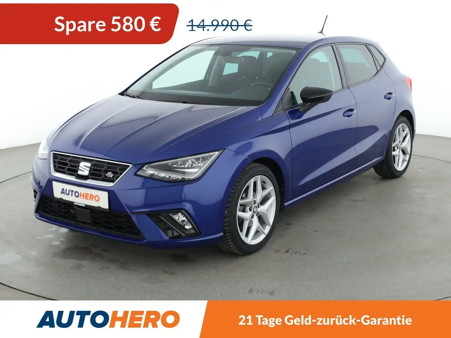 SEAT Ibiza 1.0 TSI FR*NAV*LED*ACC*PDC*SHZ*CARPLAY Bleu - 1