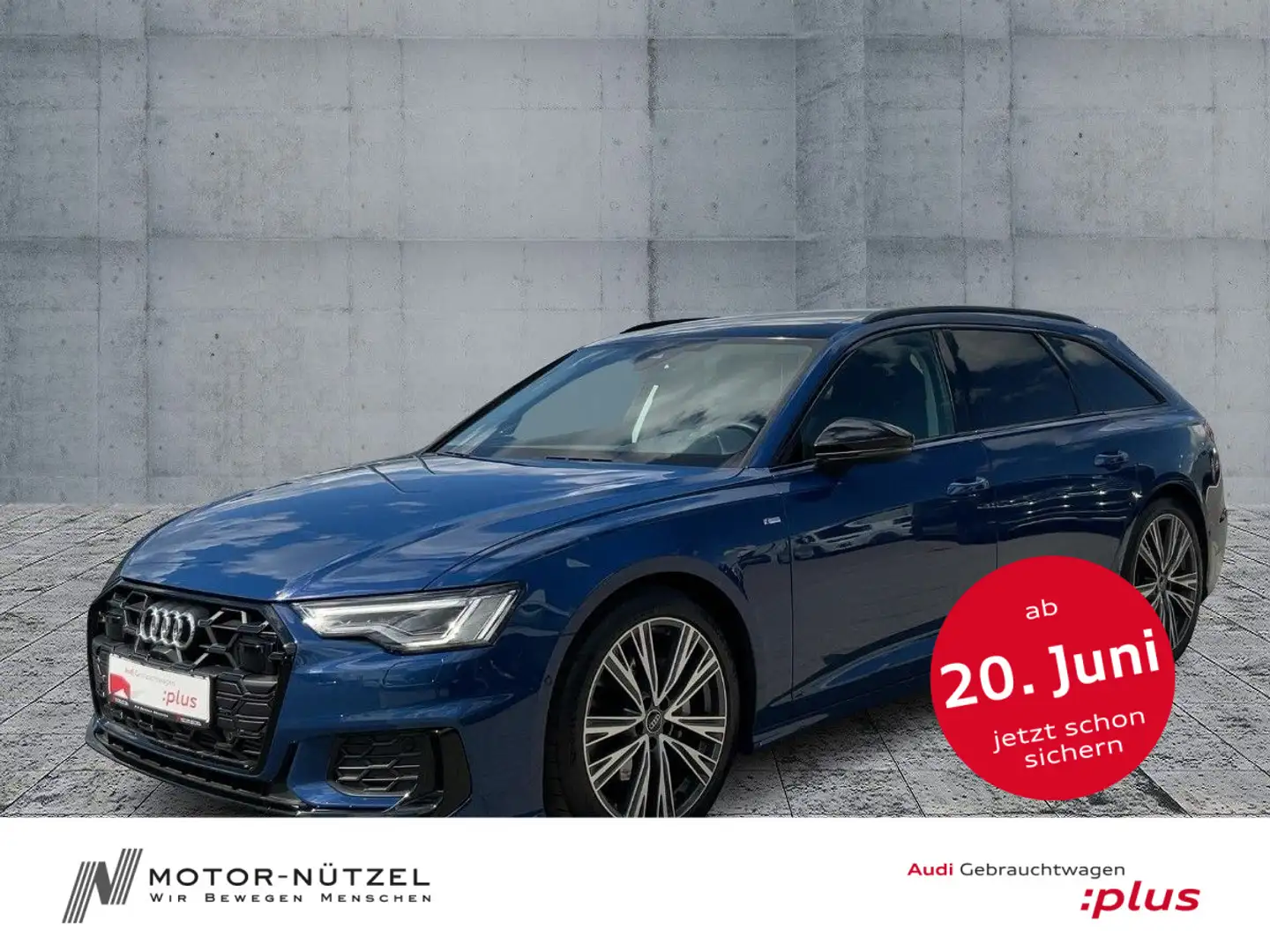 Audi A6 45 TFSI S-TR S-LINE MATRIX+NAV+AHK+PANO Blau - 1