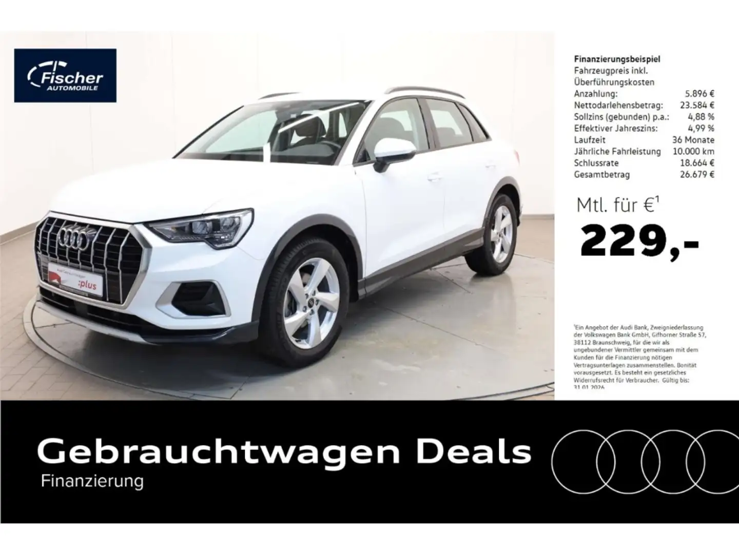 Audi Q3 35 TFSI advanced S-Tronic NAV/Virt+/SH/PDC Weiß - 1