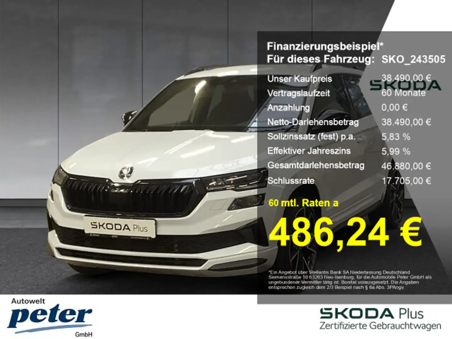 Skoda Karoq KAROQ SPORTLINE 1.5 TSI DSG **AHK*NAVI*KAMERA** Weiß - 1
