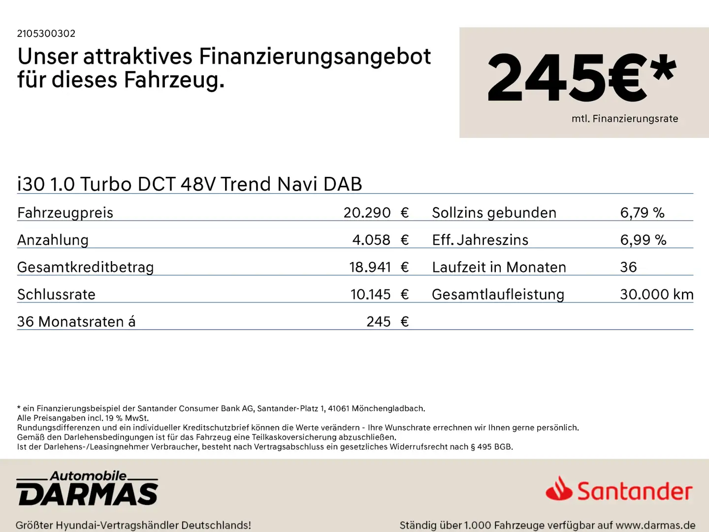 Hyundai i30 i30 1.0 Turbo DCT 48V Trend Navi DAB - 2