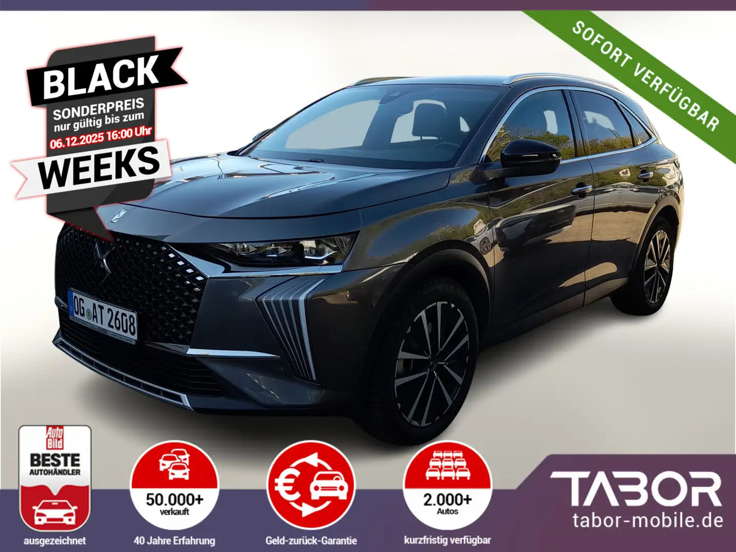 DS Automobiles DS 7 Crossback E-Tense 300 Aut. Hybrid 4x4 Rivoli LED FocalEl Grau - 1