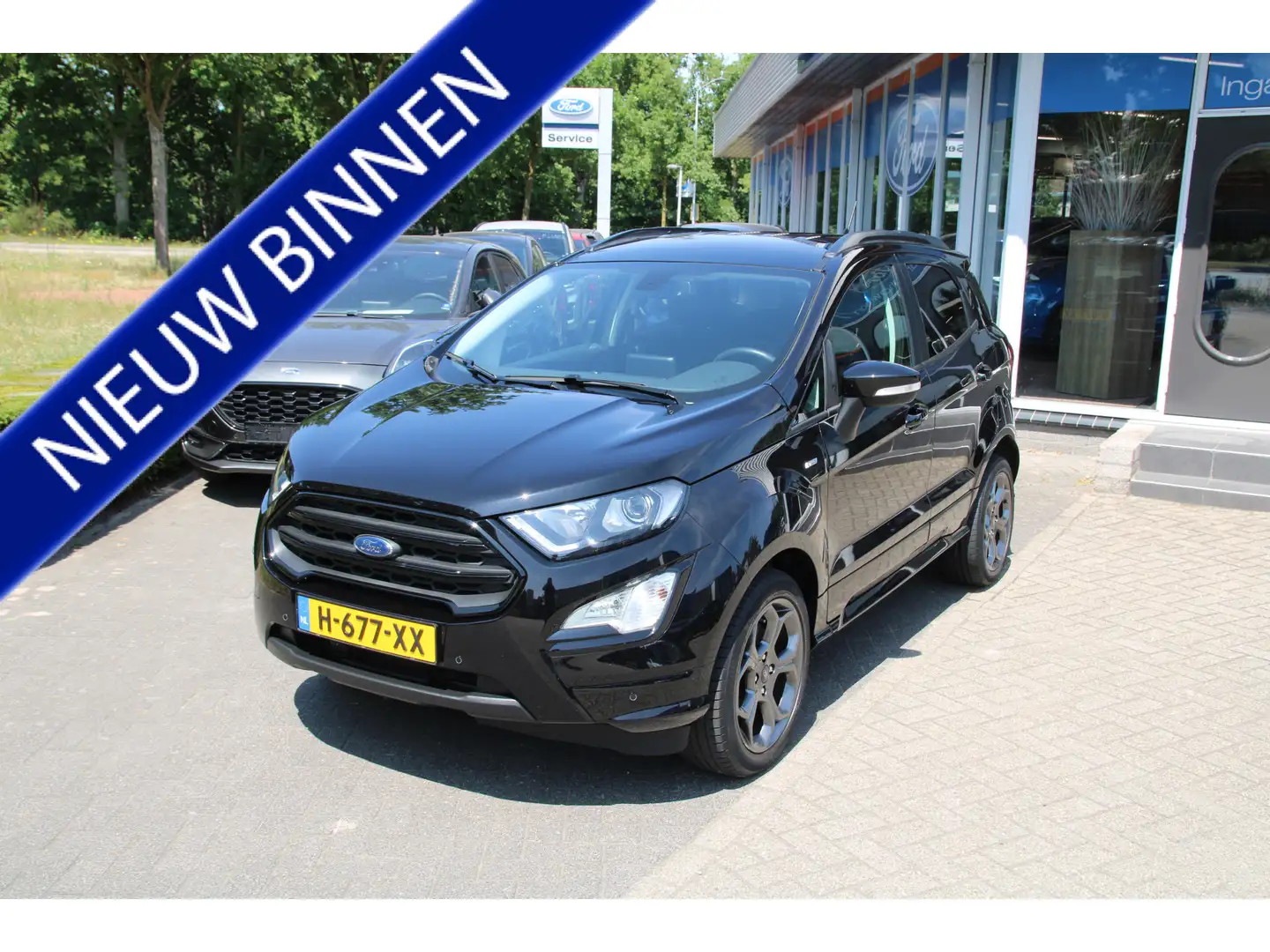 Ford EcoSport 1.0 EcoBoost 125 PK ST-Line TREKHAAK | CAMERA | WI Zwart - 1