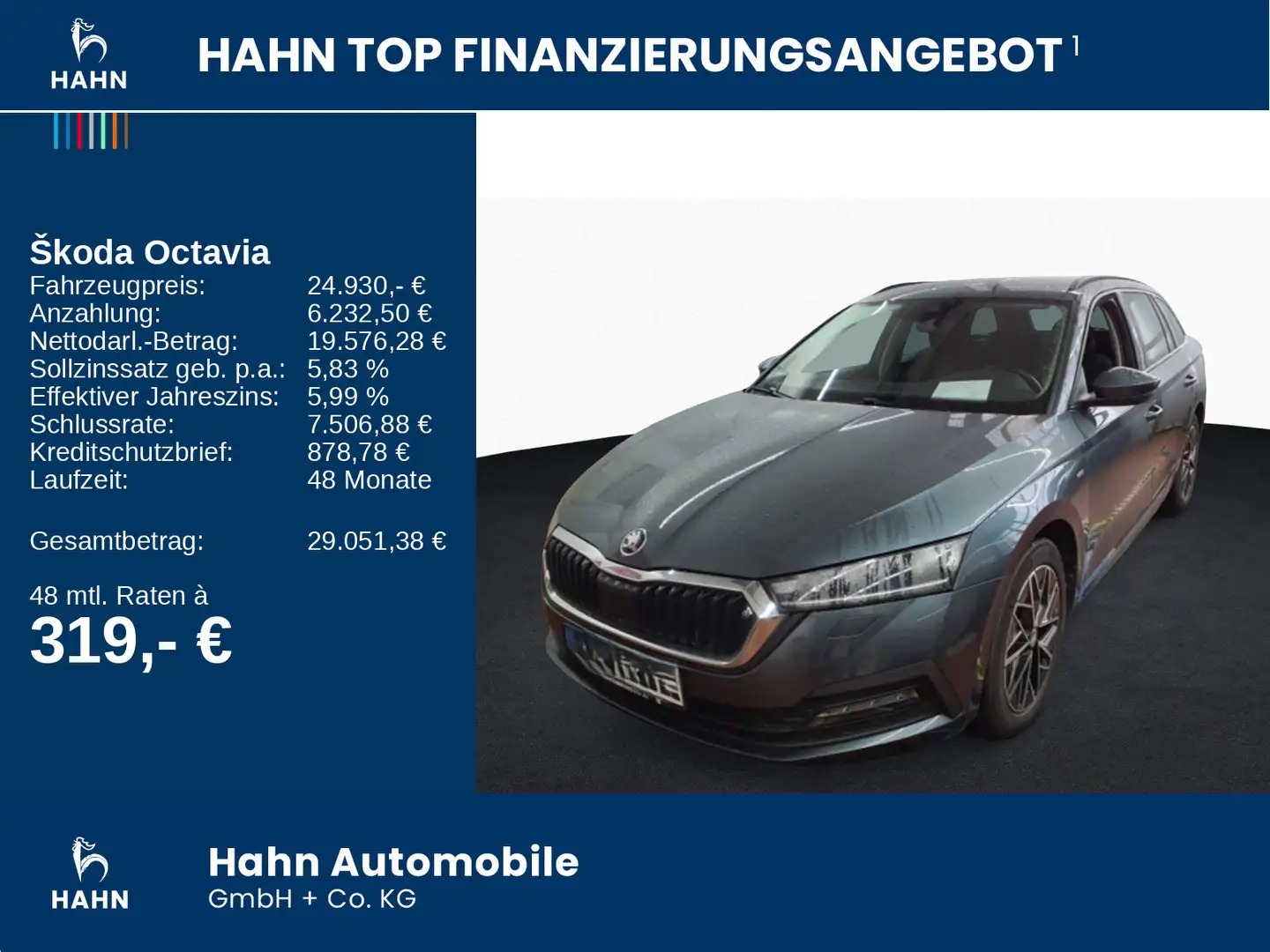 Skoda Octavia Combi 1.5TSI DSG e-TEC Clever AHK Cam LE Grau - 2
