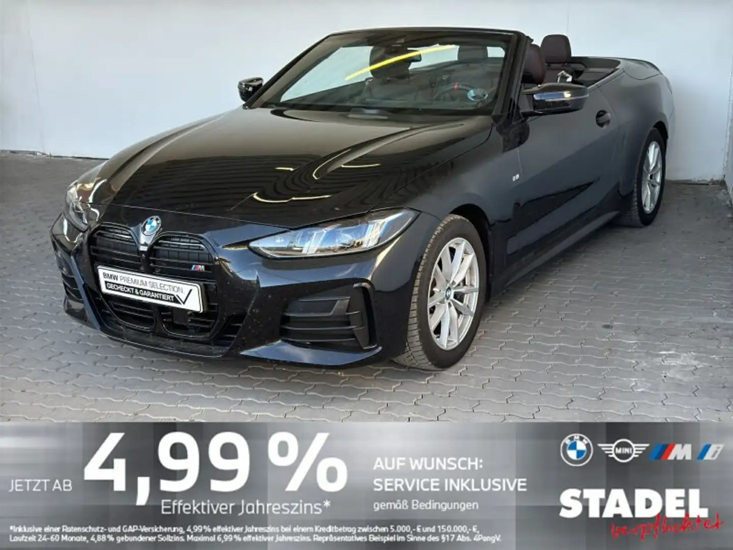 BMW 440 Mi xDrive Cabrio Navi.LED.Standhz.ACC.360°.H Noir - 2