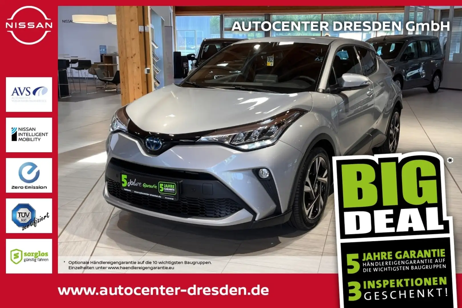 Toyota C-HR 1.8 Team D FLA SpurH LM KeyLess Navi LED Argento - 1
