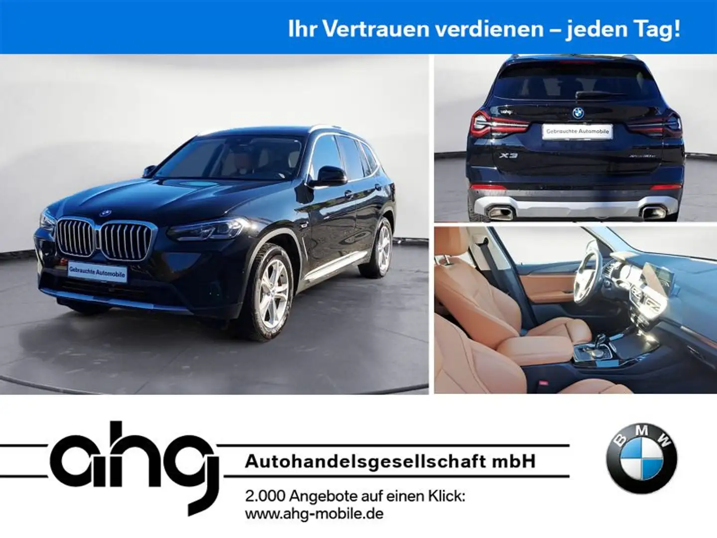 BMW X3 xDrive30e AT Aut. Panorama Klimaaut. AHK HIFI Zwart - 1
