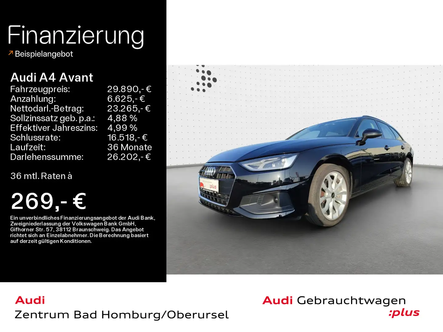 Audi A4 40 TFSI*Navi*Alu*AHK*PDC*Audi Connect*S Schwarz - 1