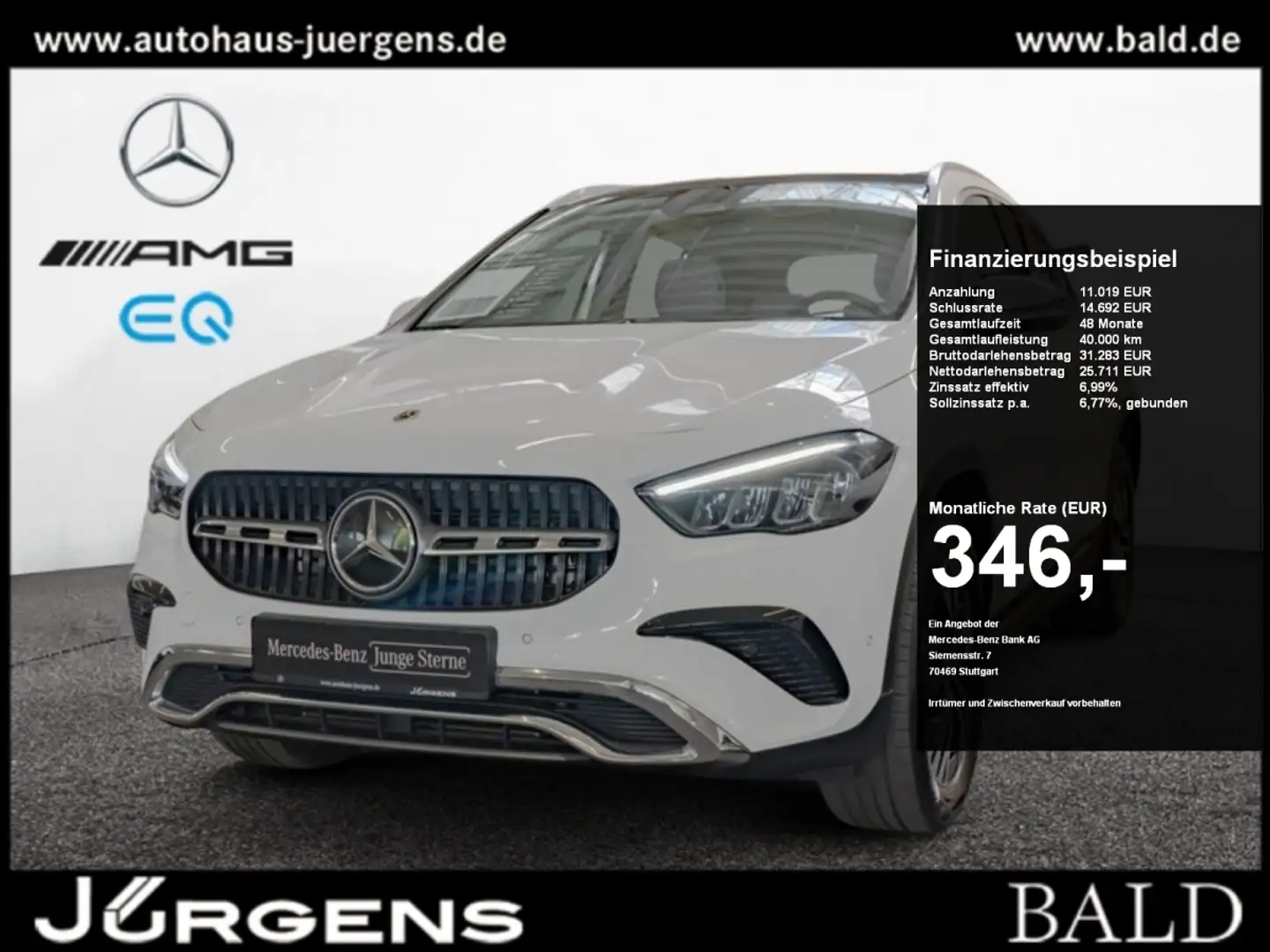 Mercedes-Benz GLA 250 e Progressive/LED/Cam/Pano/Totw/Winter Biały - 1