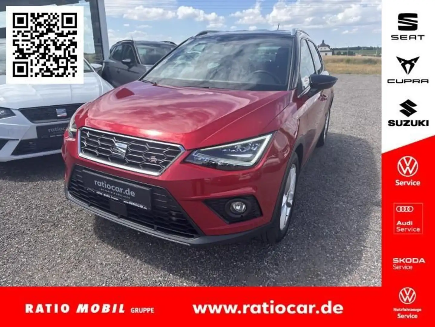 SEAT Arona ARONA FR 1.5 TSI DSG AHZV SITZHEI. DAB+ TEMPOMAT Rood - 1