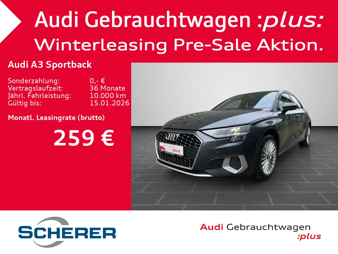 Audi A3 advanced 30 TDI 85(116) kW(PS) Scha Grau - 1